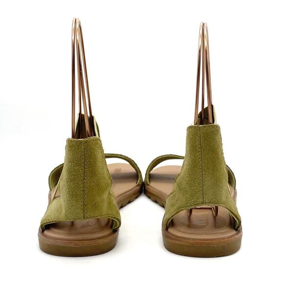 Sorel Ella II Sandals Olive Suede Elastic Strap Women’s Size 8 EU 39 Flat Summer - Picture 9 of 15